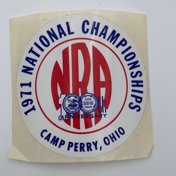 1971 National Championships Camp Perry, Ohio Sticker Vintage - Picture 1 of 2